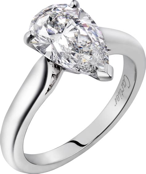 Luxury jewelry on the cartier official website. CRH4209400 - 1895 solitaire ring - Platinum, diamond - Cartier