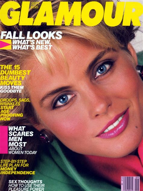 Kim Alexis covers Glamour Magazine (US) September 1984 | Kim alexis, Glamour magazine cover, Glamour
