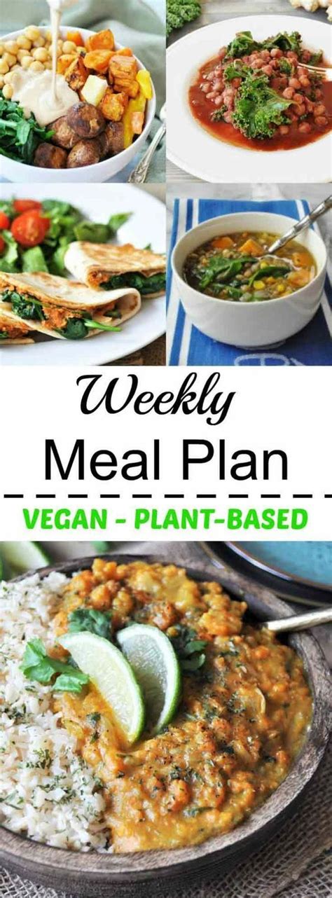 Healthy Vegan Weeknight Meal Plan | Vegan weeknight meals ...