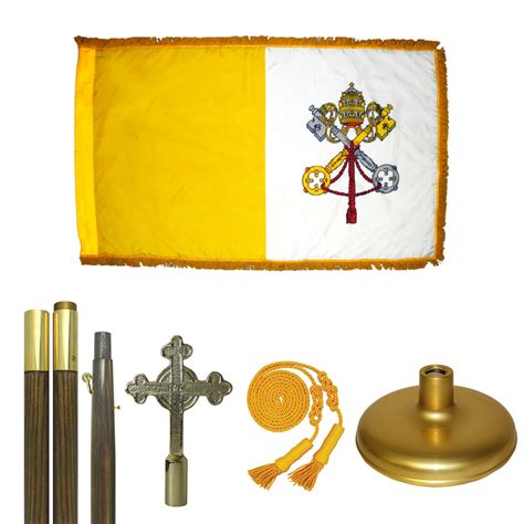 Vatican city is located in continental europe the capital city of vatican city is vatican city. Premium Vatican City Flag Kit | FlagandBanner.com