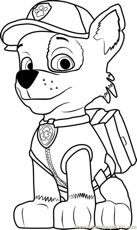 Marshall and chase in christmas. Rocky Coloring Page for Kids - Free PAW Patrol Printable ...