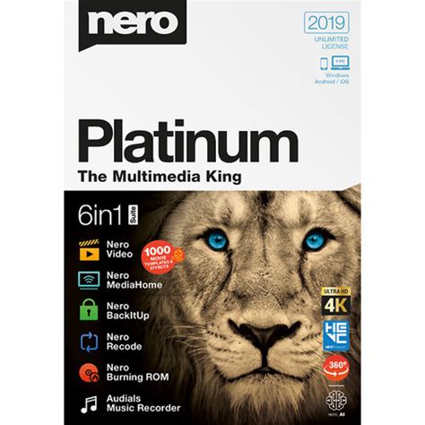 Nero recode 2017 reviews have an average score of 9.2/10. Nero Platinum 2019 AMER-12290000/574 B&H Photo Video