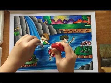 How to paint with oil pastels curious about learning expert oil pastel techniques? cara gradasi warna menggunakan oil pastel / drawing Waterfall - YouTube (Dengan gambar) | Ide ...