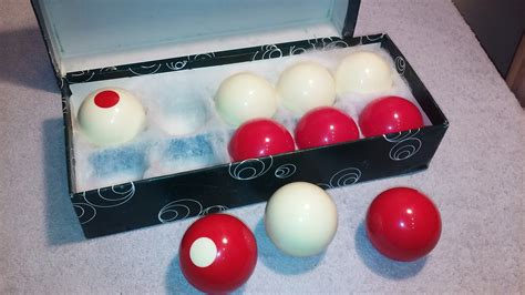 Put all the balls in the rack, and then move it forward so the top ball is at the intersection of the center foot rail diamond and the 2nd diamond on the closest side rails. set of "BUMPER POOL" billiards balls | Collectors Weekly