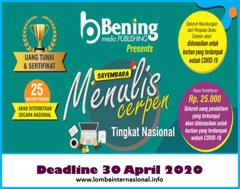 See more of pertandingan menulis cerpen jawi peringkat antarabangsa on facebook. lombainternasional.info: Lomba Menulis Cerpen Nasional ...