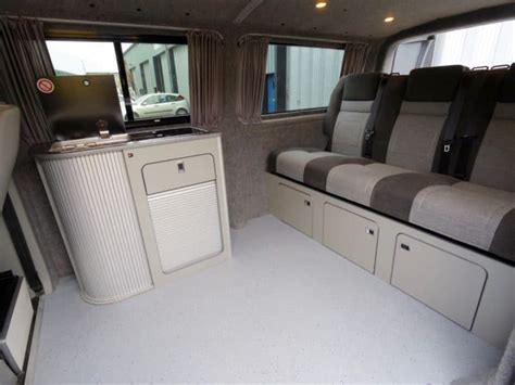 The kitchen dimensions are on the pictures, it's slimline which allows a 1.3m wide rock and roll seat bed next to it. Conversion Gallery | VW T5 Campers | Kitchen Pods | Flat ...