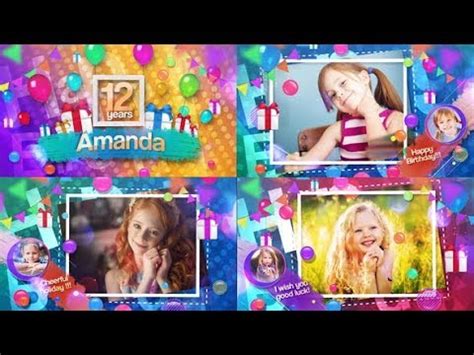 Free template of the month. Happy Birthday Slideshow ( After Effects Template ) ★ AE ...