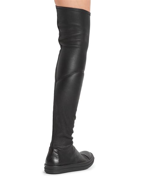 And how about these foster grant sunnies? Rick Owens Over-the-knee Leather Sock Boots in Black - Lyst