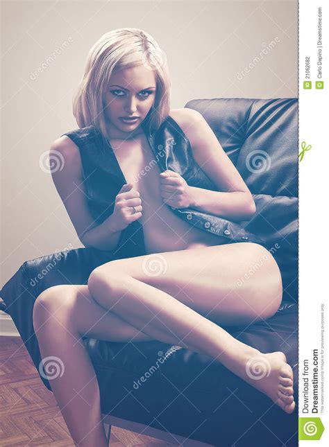 Fiverr connects businesses with freelancers offering digital services in 300+ categories. Blond Girl On Black Sofa Stock Photography - Image: 21062682