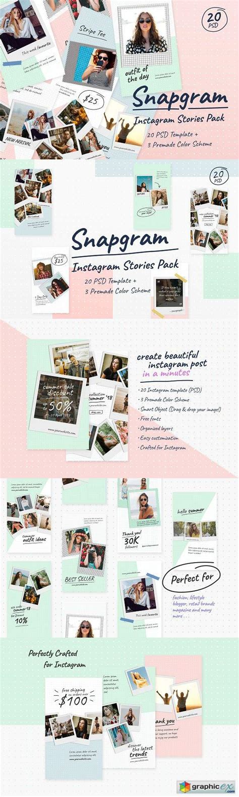 Save, share, and repost stories directly on instagram. Instagram Stories Pack - Snapgram » Free Download Vector ...
