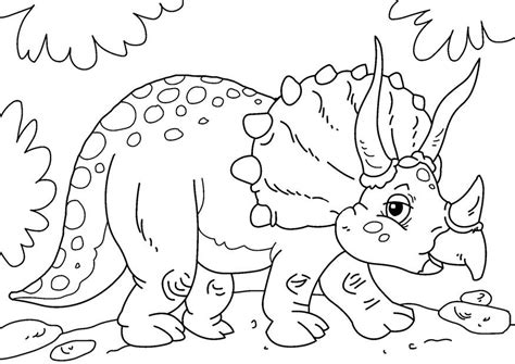 Malvorlagen und malbücher tragen maßgeblich zu einer effektiven. Malvorlage Dinosaurier - Triceratops | Ausmalbild 27631.