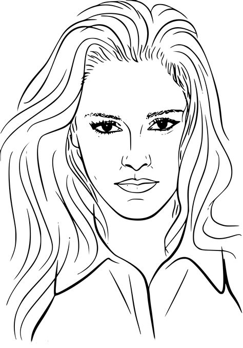 Dessin a imprimer fille unique photos coloriage fille. Coloriage Kristen Stewart à imprimer