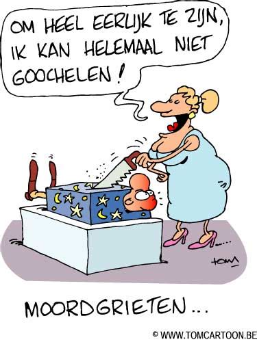 De opvang is echter te klein voor hen. Moordwijf geeft goochelshow | TomCartoon
