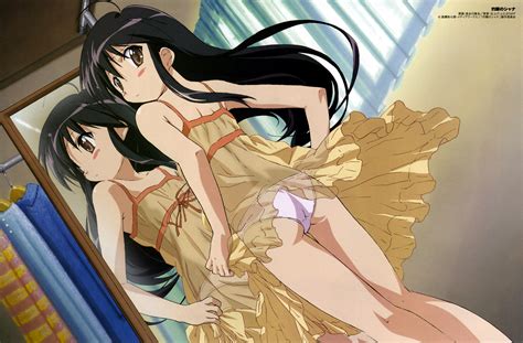 Midwesterner living on the east coast 🛣. black hair brown eyes long hair mirror reflection shakugan ...