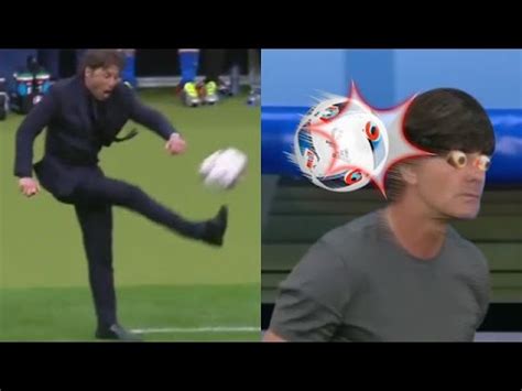 #thatmomentwhen joachim low went for the old scratch and sniff during germany vs ukraine. Antonio Conte epic reaction after seeing Joachim Löw ...