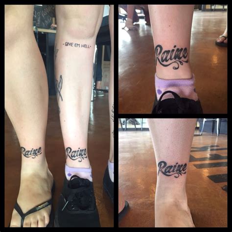 It represents a promise from one however, we want to mention a few of our favorites that we have seen. Matching cousin tattoos! Raine is our middle names ...