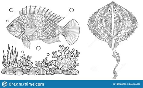 Coloring pages are no longer just for children. Coloring Page For Adult Colouring Book. Underwater World ...