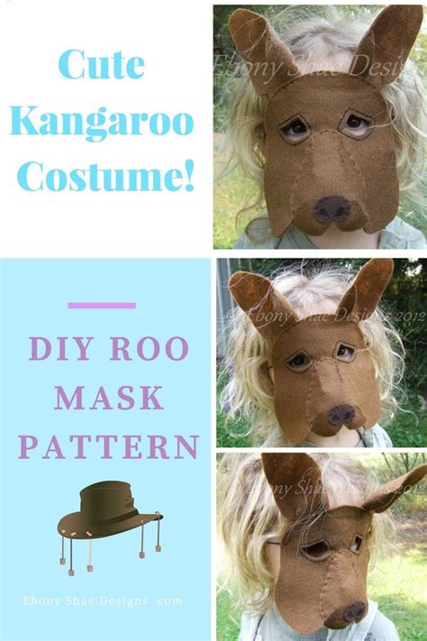 I decided to make this costume a little trendy adding a neck scarf and a high bun half up half down. Cute and simple kangaroo mask sewing pattern for you to ...