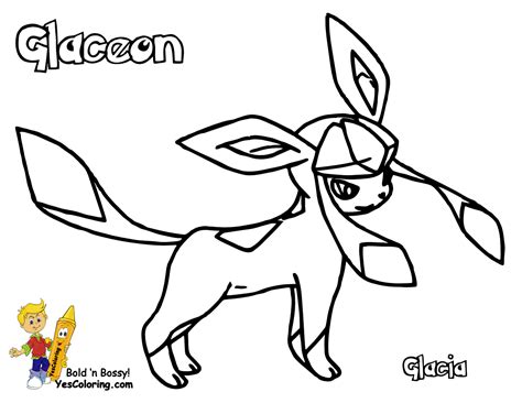 How to evolve eevee into evolutions slyveon, leafeon, glaceon, umbreon, espeon, vaporeon, flareon and jolteon with these eevee eevee evolution sylveon. Glaceon Coloring Pages - Coloring Home