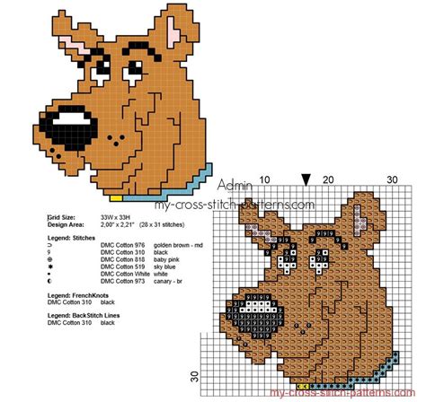 A huge collection of pictures, images, comments for facebook, whatsapp, myspace, hi5, friendster and more. Small Scooby Doo cross stitch pattern with back stitch 28 ...