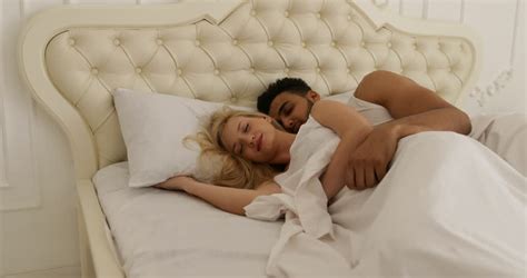 Check spelling or type a new query. Couple Sleep Lying On Bed Man Hug Woman Home White Modern ...
