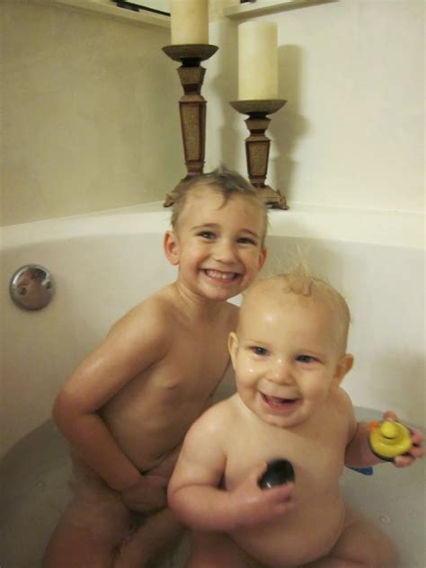 My 24 month old son won't sit in the bath anymore, he loves the water and still enjoys swimming but when i try and get him to sit in the bath he goes hysterical. Livin' with the Lawsons: Brother bath