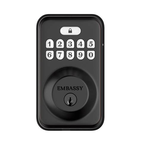 Keyless Entry Electronic Door Lock with Illuminated Antimicrobial ...