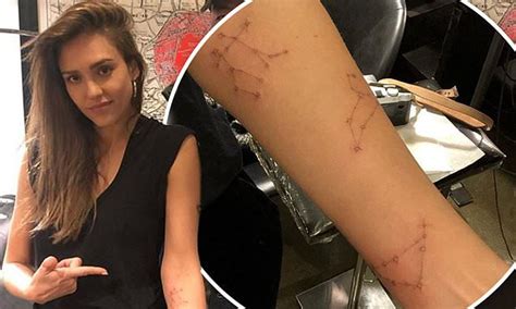 Their placements make it easy to catch glimpses of them, but the beauty everything we know about jessica alba's tattoos. Jessica Alba shows off new tattoos of her kids' birth sign ...