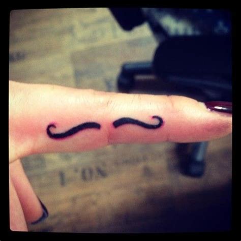 Fingerstache tattoos are tattoos of a comical moustache inked on the side of the finger which can be held under the nose when you want to make your friends laugh or break the ice with someone you have just met. Mustache | Mustache tattoo on finger, Finger tattoos ...