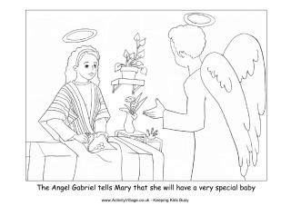 Where joseph lived is not entirely clear; Image result for angel gabriel colouring page | Angel ...