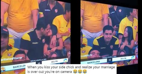 Football 20⚽⚽funniest kiss cam moments. Guy Gets Caught Cheating On Kiss Cam During Football Match ...