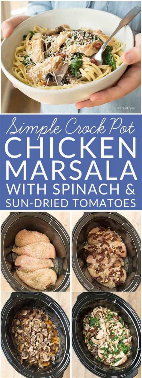 Add the marsala, scraping up the brown bits from the bottom of the pan, and add the chicken broth. Crock Pot Chicken Marsala with Mushrooms, Sun Dried ...