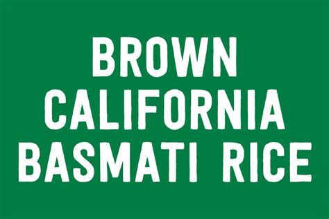 Its long and slender grains make it unique among other varieties of long grain rice with alluring aroma. Brown California Basmati Rice - East End Food Coop