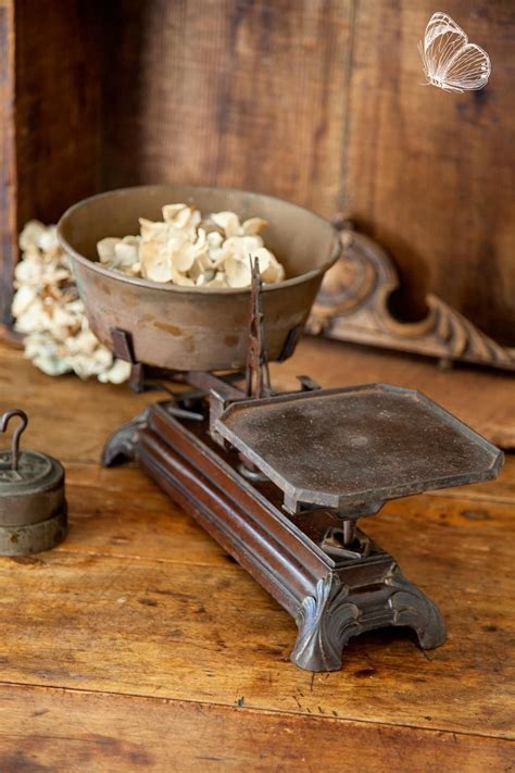 Discover inspiration for your kitchen remodel and discover ways to makeover your space for countertops, storage, layout and decor. Rustic old time kitchen scale at Ruby Lane authentic ...