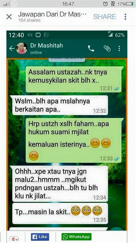 Apakah hukumnya menjilat kemaluan isteri anda? DR MASHITAH DIFITNAH WHATS APP HUKUM JILAT KEMALUAN ISTERI ...