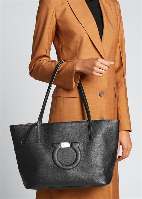 Salvatore Ferragamo City Medium Leather Shoulder Tote Bag - Bergdorf ...