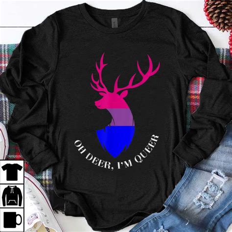 Türkçe, i̇ngilizce, almanca, fransızca ve birçok dilde anlamı. Funny Oh Deer I'm Queer LGBT Bisexual Pride shirt, hoodie ...