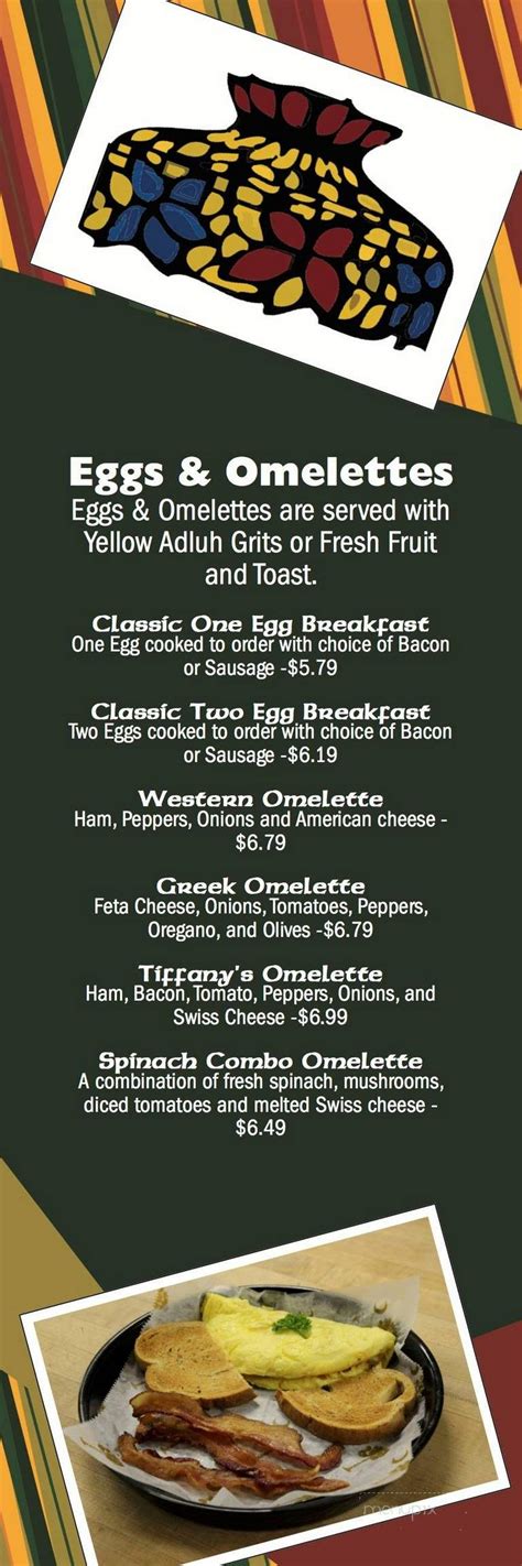Welcome to columbia, sc whole foods market! Menu of Tiffany's Bakery & Eatery in Columbia, SC 29223