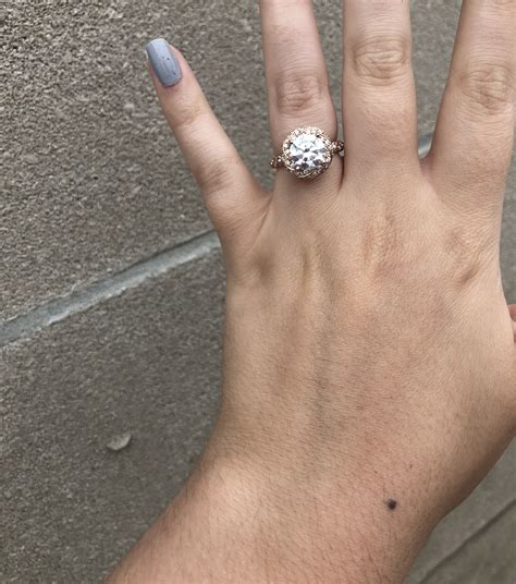 That's because there is no such thing as the perfect fit when it comes to any jewelry, especially rings. He proposed!!! (Ring pics!!)