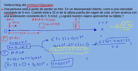 The notes were written by sigurd angenent, starting from an extensive collection of notes and problems compiled by joel robbin. Ejercicio MRUA (ecuación 2º grado) (con imágenes ...