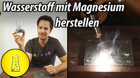 Bei der exothermen reaktion brennt das magnesium und es ist eine helle lichterscheinung zu beobachten. Mit Magnesium Wasserstoff herstellen - Knallgasprobe - YouTube