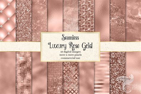 8.5″ x 11″ (1 sheet) (optional) gold metallic paint pen. Rose Gold Digital Paper | Pre-Designed Photoshop Graphics ...