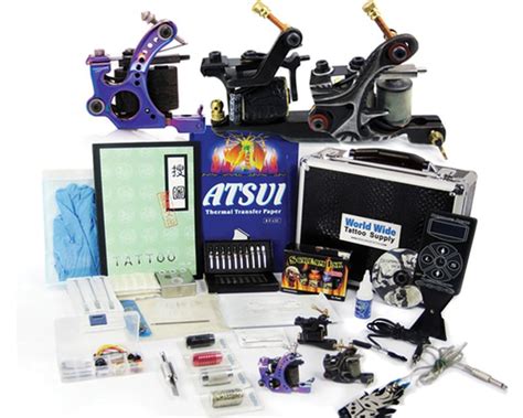 Tattoo starter kits include tattoo machines, needles, power supply, ink, foot pedal, etc. NEW Starter Tattoo Kit 4 - Starter Tattoo Kits - Tattoo ...