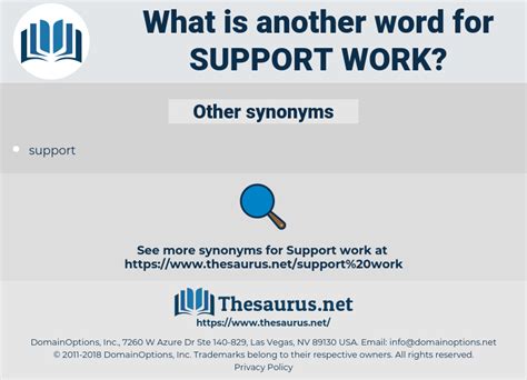 Synonyms for SUPPORT WORK - Thesaurus.net