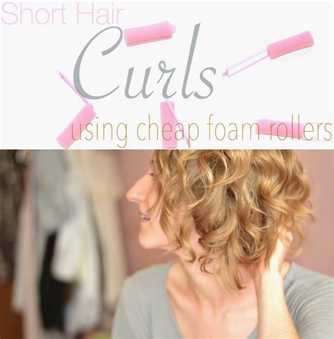 When your hair is dry roll it into some curls to get a nice curl to it. HowTo Curl Short Hair Using Cheap Foam Rollers ...