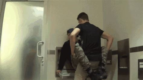 Sandy's boyfriend set up a hidden cam in her bathroom so he could watch her day and night. Awkward Toilets Situations GIF - Janoskians Awkward Toilet ...