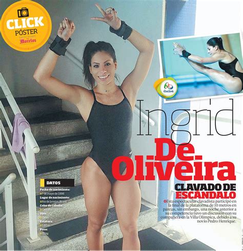 Ingrid oliveira em ação nas eliminatórias da plataforma de 10m dos saltos ornamentais nas olimpíadas de tóquio imagem: Poster: Ingrid De Oliveira | Diario de Morelos