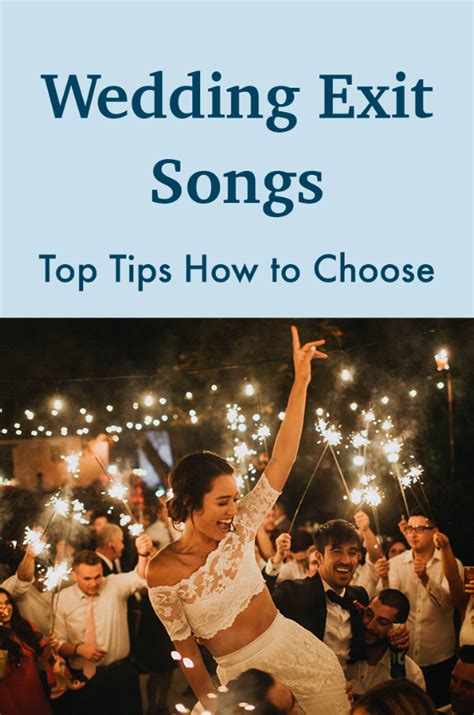 It serves to create a welcoming atmosphere and evokes the raw emotion among your guests that makes for great photographs. Top Tips When Choosing The Wedding Exit Songs | Wedding exit songs, Wedding exits, Wedding ...