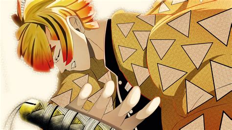 2560 x 1440 png 3372 кб. Demon Slayer Zenitsu Agatsuma With Yellow Hair And Wearing Yellow Dress Having Sword 4K HD Anime ...