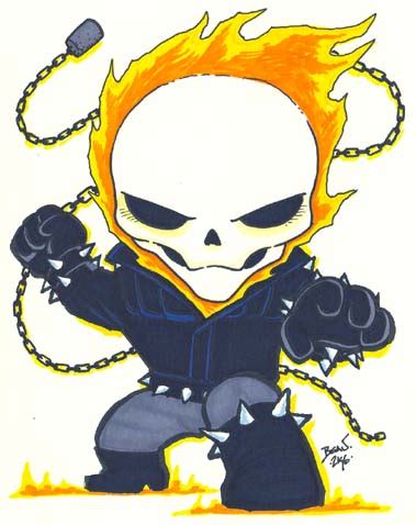 Ghost rider's conventional attacks would do little to nothing. Chibi-Ghost Rider 2. by hedbonstudios on DeviantArt